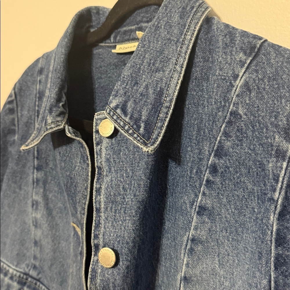 St. John's Bay Cotton Dark Blue Jean Jacket - Picture 5 of 9